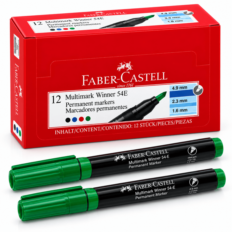 PINCEL MARCADOR PERM. FABER VERDE