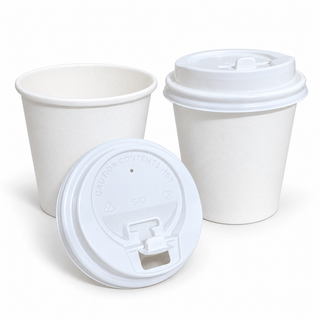 VASO DARNEL NATURALS BLANCO B/C CON TAPA BLANCA 8 ONZAS (240 ML) PAQUETE 50 UNIDADES