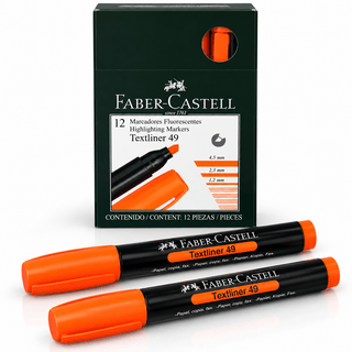 PINCEL RESALTADOR FABER NARANJA