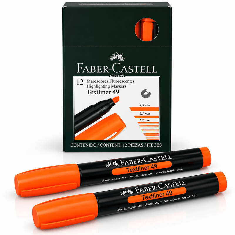 PINCEL RESALTADOR FABER NARANJA