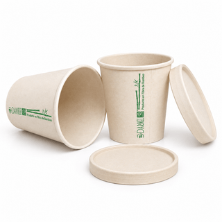 CONTENEDOR DARNEL NATURALS BAMBOO CON TAPA 12 ONZAS (360 ML), PAQUETE DE 50 UNIDADES