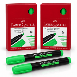 PINCEL RESALTADOR FABER VERDE